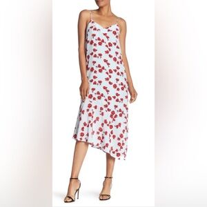 Equipment Jada Silk Floral Slip Dress Blue & Red | Adjustable Straps | Size S